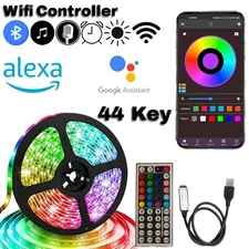 12V 5050 RGB LED Strip Light with App Wifi Bluetooth Remote Control Waterproof