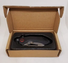 FLISSA Mini Black Pocket Knife Folding EDC Knife 2-1/2 D2 Blade G10 Handle