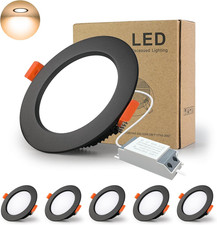 5X LED recessed spotlights for plasterboard, 7W ultra-thin ceiling lights and for