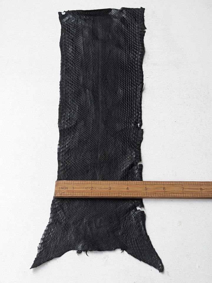 Genuine Python Snake Skin Piece Sankeskin Leather Aniline Black 20" Long - Image 3 of 4