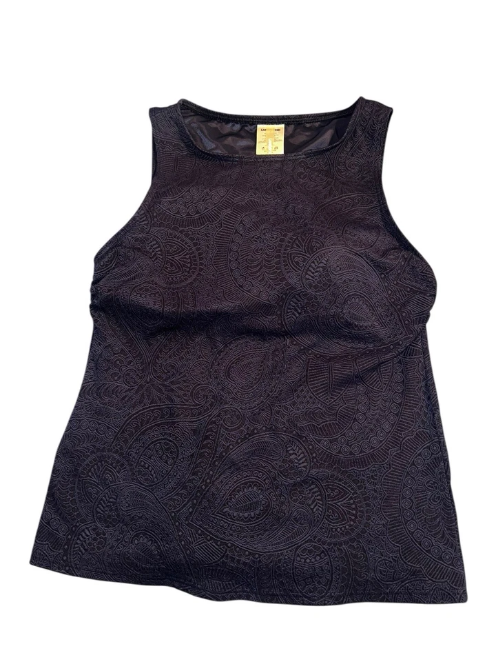 LANDS END 尺寸 6 泳装 3 件装海军蓝花卉游泳三明治比基尼下装 — 第 2/4 张图片