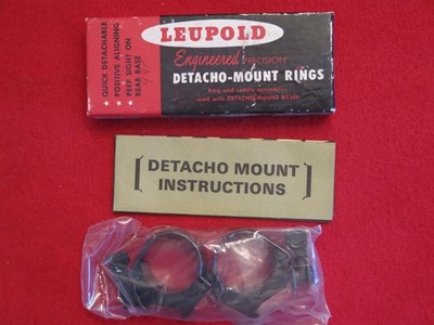 Leupold Engineered Precision Detacho Mount Rings 1  Vintage Must See