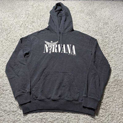 Nirvana In Utero Retro 90s Grunge Band Mens Hoodie Sweatshirt Black Pullover