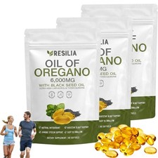Resilia Oil of Oregano 6000mg with Black Seed Oil Softgels   60 Capsules