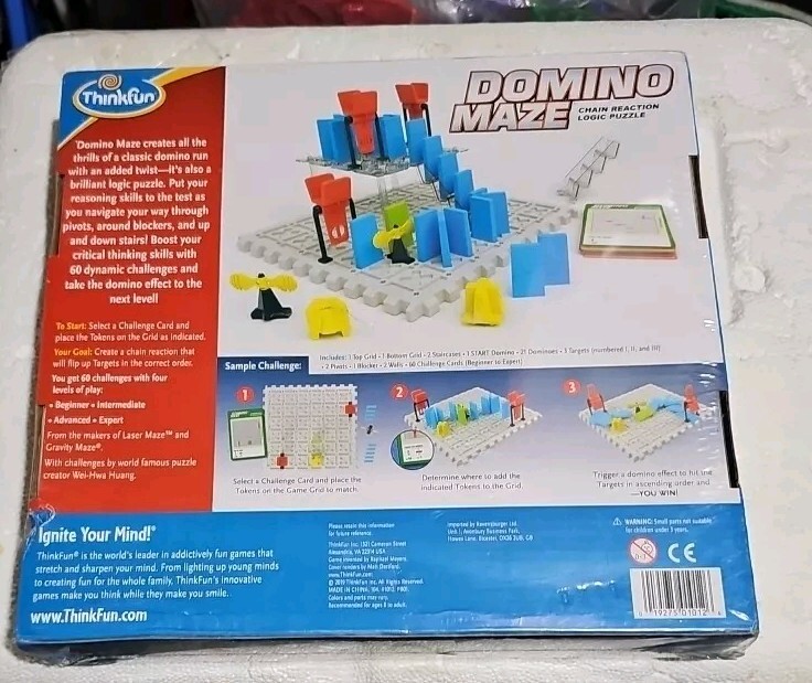 SEALED ThinkFun Domino Maze: Chain Reaction Logic Puzzle Game