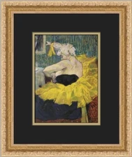 Henri De Toulouse Lautrec The Female Clown Cha-U-Kao Custom Framed Print
