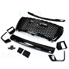 For 2021-2023 Gmc Yukonxl Denali Front Grille Hood Trim Molding Black 10pcs