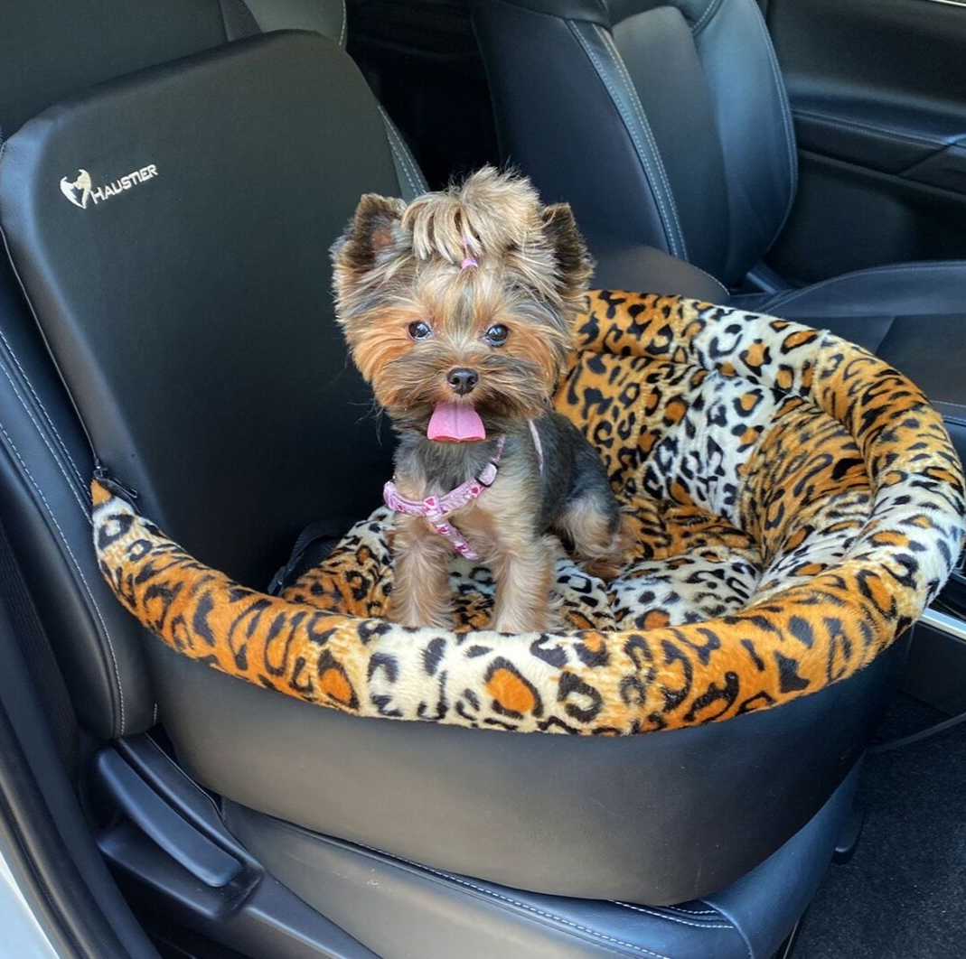 Comfy Pet Car Seat For 1-2 Small Dog Booster Travel Bed In Vegan