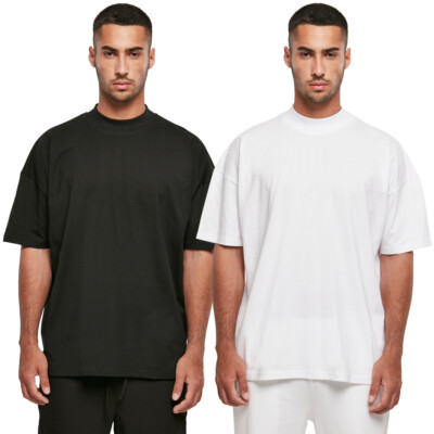 Build Your Brand Oversized Mock Neck Tee Herren T-Shirt Baumwolle bedruckbar Men