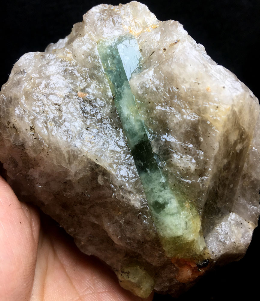 511g Natural Green Blue Aquamarine Crystal GEMSTONE Specimen G944
