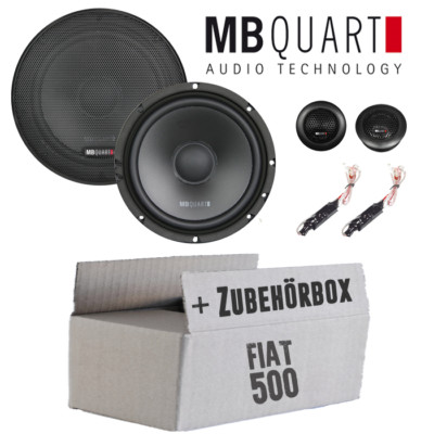 Fiat 500 Front Lautsprecher Boxen MB Quart - 16cm Kompo System Auto  Einbauset
