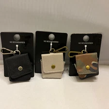 Ear bud Carrying Case Travel Pouch Earphone Camo Beige Black No Boundaries New