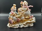 Snowmen on a Toboggan Figurine