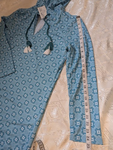 ABITO CON CAPPUCCIO CABANALIFE AGUA TROPICAL 15% SPANDEX TUNICA DONNA XL - Foto 2 di 10