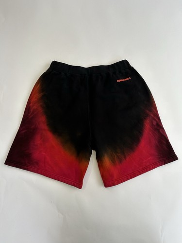 Dsquared2 Tie Dye Sweat Shorts Black / Red Size Large Jogger Brand New Men’s - 第 9/9 張圖片