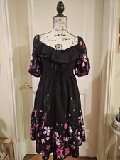 womens dresses short baby doll black floral