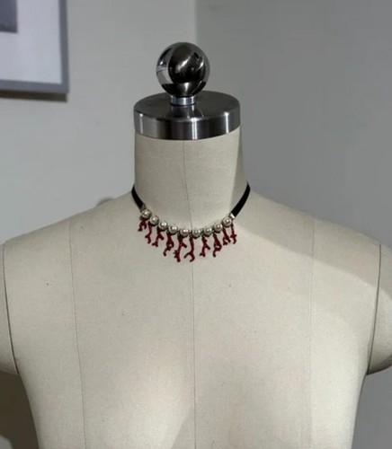 1200$ CHRISTIAN DIOR red pearls necklace corals - Picture 7 of 7