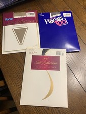 LOT OF 3 NEW VINTAGE HANES WOMEN  S PANTYHOSE - SIZE AB