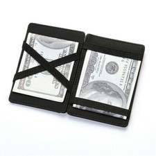 Slim Portafoglio Porta Carte di Credito Moneta Borsa Fermasoldi Similpelle