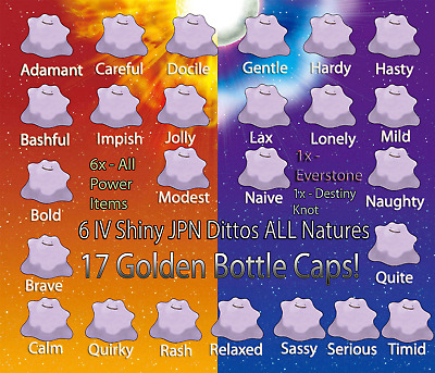 6IV Shiny Japanese Ditto Breed Bundle (All25 Natures) Pokemon Sword Shield HOME eBay