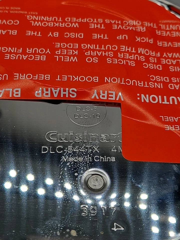 Cuisinart DLC-8  Discs DLC 844tx 4mm Slicing DLC 837tx Medium Shred Dough Blade - Image 3 of 4