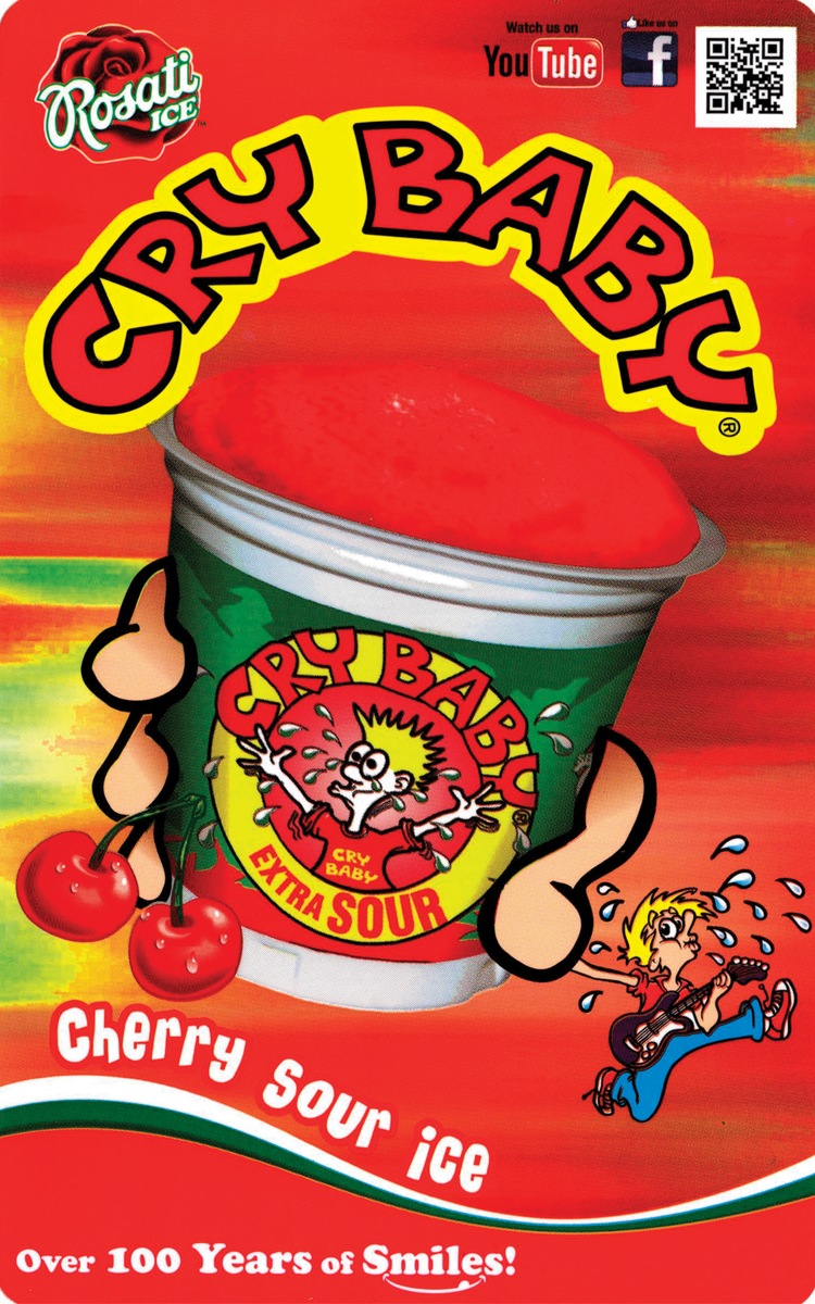 Rosatti Cry Baby Italian Extra Sour Cherry Cup Ice Cream Truck