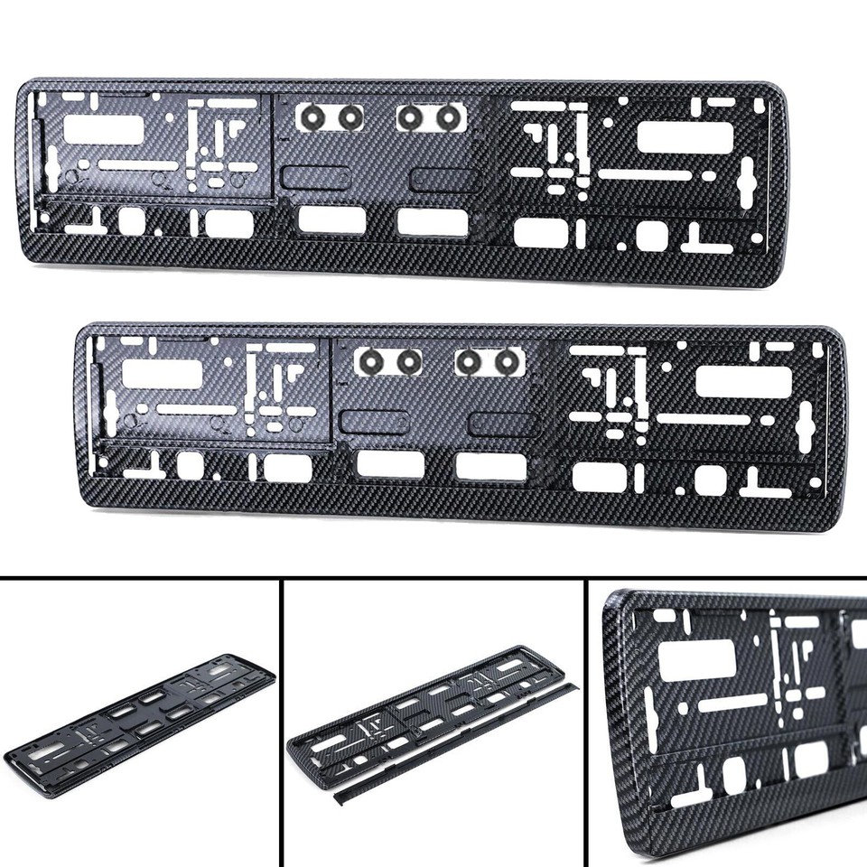 RZG 2x 3D Carbon Fibre Fiber UK EU Car Licence Registration