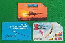 Lotto 3 schede telefoniche Usate Tematica Volo Aviazione bassa tiratura foto