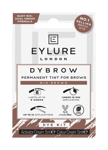Eylure Dybrow Permanent Brow Tint in Light Brown, Mid Brown, Dark Brown or Black - Picture 4 of 9