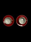 Lynn Chase Winter Game Birds Red Pair of Cups and Saucers — photo 2