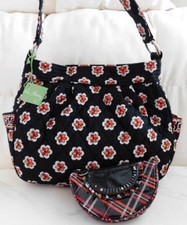 Vera Bradley Reversible Tote - Handbag - Purse - Pirouette Black Zip Case NWT
