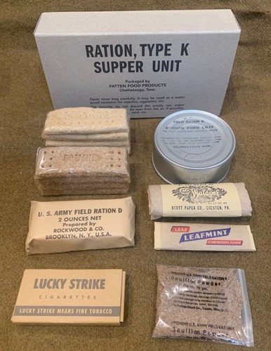 Mid War Fully Edible WWII Reproduction K Ration Breakfast Dinner Or ...