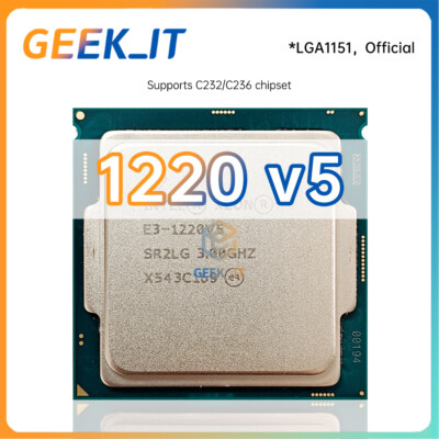 Intel Xeon E3-1220v5 SR2CQ SR2LG 3.0GHz 4C / 4T 8MB 80W LGA1151 CPU E3 1220 v5