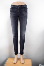 7 For All Mankind Jeans The Skinny 25 (26 X 29) Women's Jeans Black Denim USA