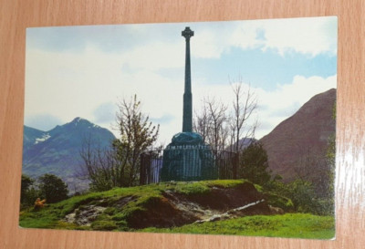 Das Denkmal für die MacDonalds massakriert 1692 Glencoe Postkarte unbesendet