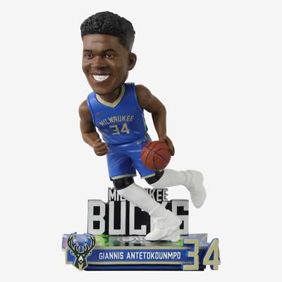 Giannis Antetokounmpo Milwaukee Bucks 2023 City Jersey Bobblehead NBA Basketball