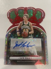 2022-23 Panini Crown Royale Crown Auto Asia Red 6/18 Jack Sikma #CA-JSK Auto HOF