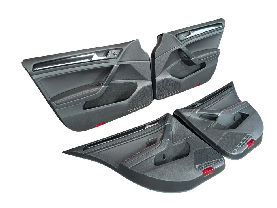 15-19 大众高尔夫 GTI 黑色皮革门板套装 5GM867011AHA 5GM867012BBA — 第 2/4 张图片