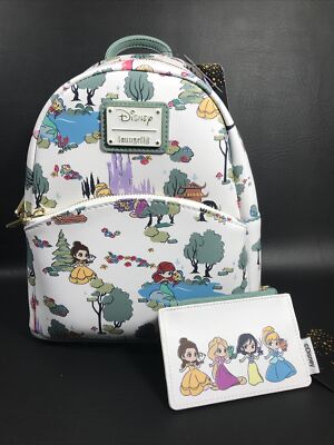 Loungefly Disney Princess Landscape‎ White Mini Backpack Loungefly Disney Snow White and the Seven Dwarfs Floral Mini  main image 4