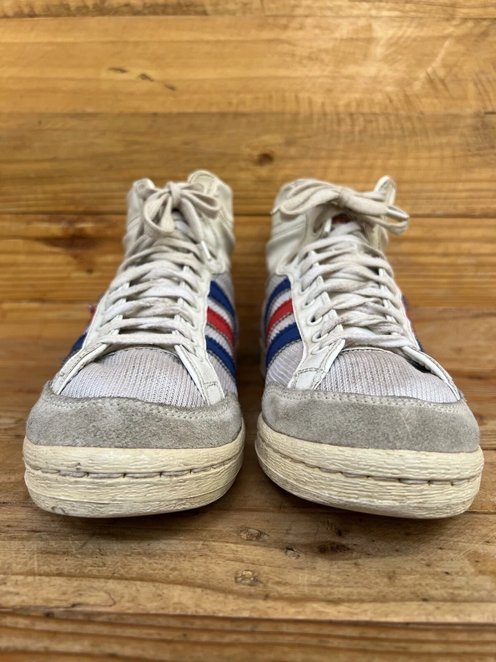 Rare Vintage 70s Adidas Americana Hightop Sneakers Made In France Size US 6 - Image 2 of 4