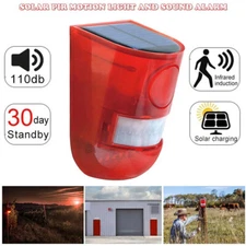 Solar Infrared Motion Sensor Alarm for Home Garden Security Alarm System New