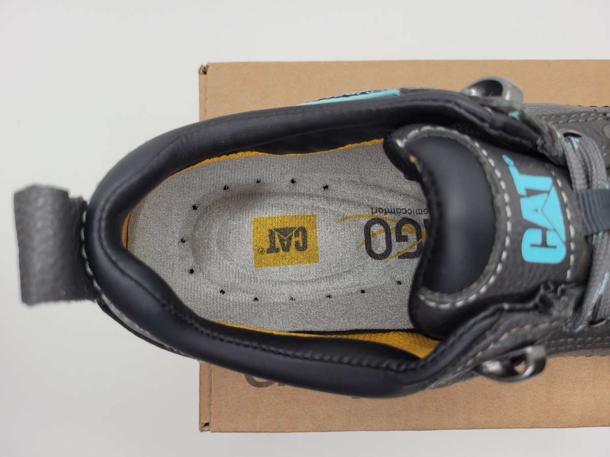 Caterpillar Women's Steel-Toe Work Shoes Gray Leather P90266 Size