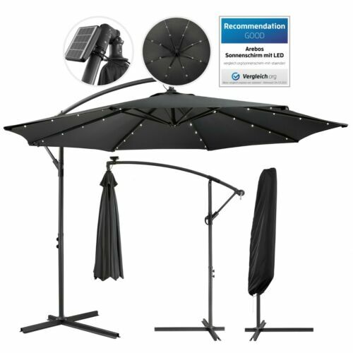 VidaXL Ombrellone Da Spiaggia Con Teli Laterali Rimovibili - Verde, Diametro 190 Cm, Altezza 218 Cm - Protezione UV, Aria Circolante
