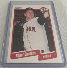 1990 Fleer Baseball Roger Clemens Boston Red Sox base card #271