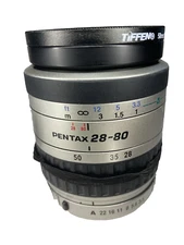 Pentax Camera Lens FMC FA- 28-80 With Lens Cap & Tiffen 58mm SKY 1-A Filter