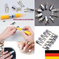 10 Stk Schablonen in silber für Gel und Acry...