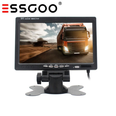 ESSGOO 7 Zoll Farbig Monitor Bildschirm Display Für Rückfahrkamera PKW LKW Auto