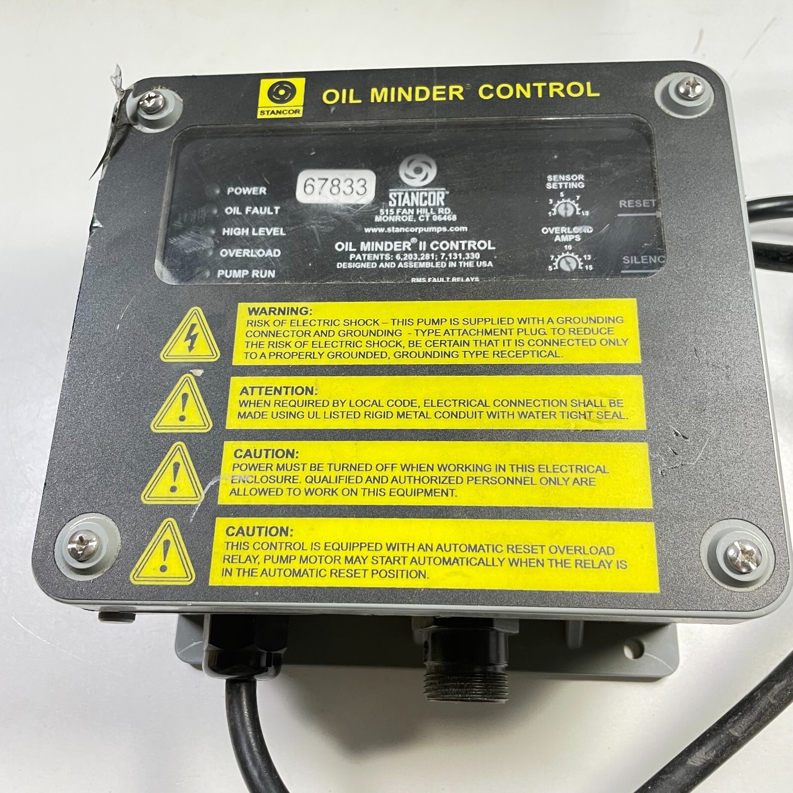 Stancor Oil Minder Control Panel 67833 eBay