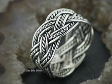 Ring Keltisch Zopf 3fach Celtic Silberring Gothic Silber 925 Fingerring Zopfring