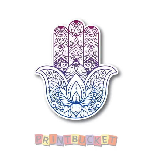 Buddhist Hand Sticker 120mm quality water/fade proof vinyl hamsa protection yoga